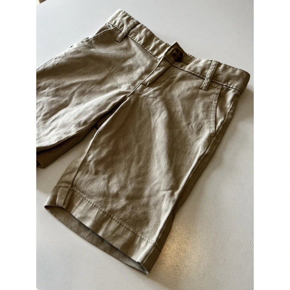 OLD‎ NAVY Girls Kids Size 5 Shorts Khakis Chinos Tan Bermuda Adjustable Waist